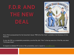 FDR AND THE NEW DEAL - Database of K