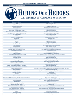 Hiring Our Heroes Exhibitor List