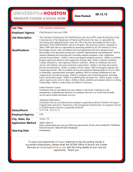 Job Title Employer/ Agency Job Description Qualifications Salary