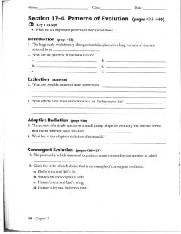 Section 17-4 Patterns of Evolution (pages 435-440)