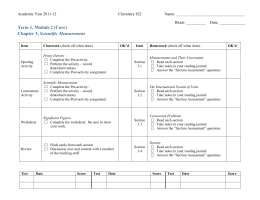 Chapter 3, Scientific Measurement