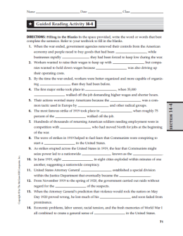 H Guided Reading Activity 14