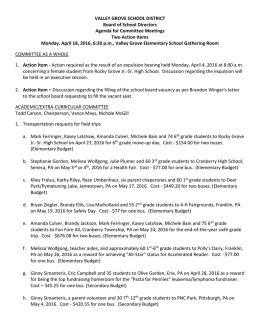 April - Valley Grove School District