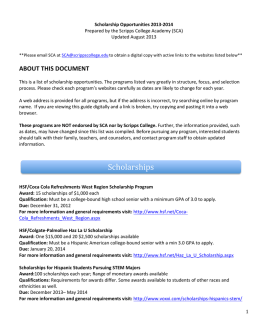 Scholarships - Scripps College