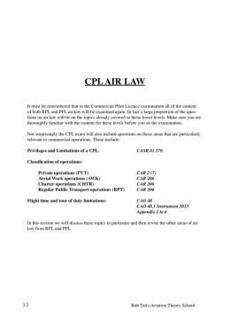 Part 61 CPL Air Law Update - Bob Tait`s Aviation Theory School