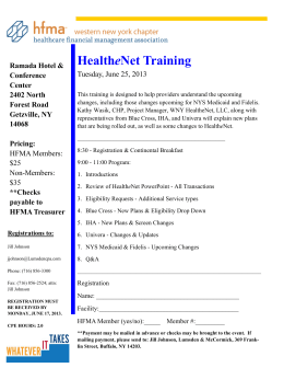 HealtheNet Training