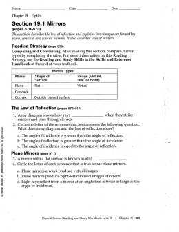 Section 19.1 Mirrors
