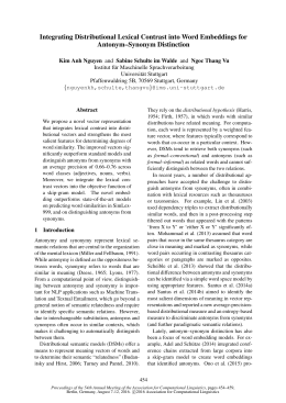 Integrating Distributional Lexical Contrast into Word Embeddings for