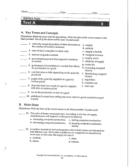 A. Key Terms and Concepts