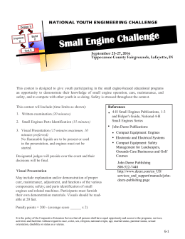 Small Engine Challenge