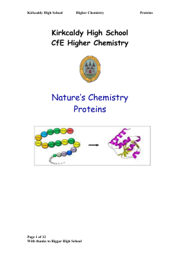 Proteins Pupil Notes