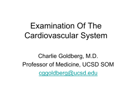 Examination Of The Cardiovascular System