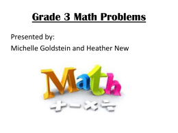 Grade 3 Math Problems