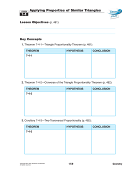 Applying Properties of Similar Triangles