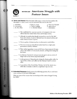 SECTION quiz Americans Struggle with - Reeths