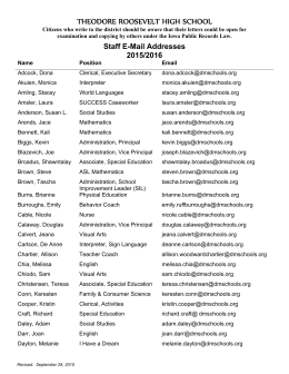 Roosevelt Staff Email Listing 2015-16