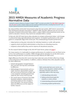 2015 NWEA Measures of Academic Progress Normative Data