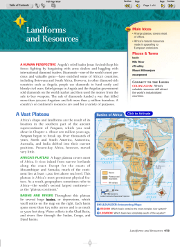 Landforms and Resources