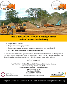 FREE TRAINING for Good Paying Careers in the Construction Industry