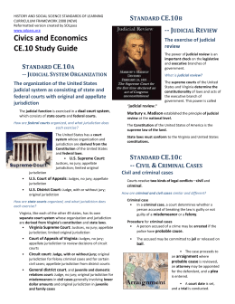 Civics and Economics CE.10 Study Guide