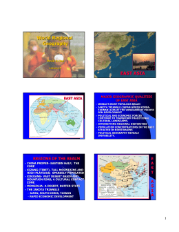 World Geography - East Asia
