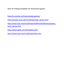 Sites for finding templates for PowerPoint games http://jc