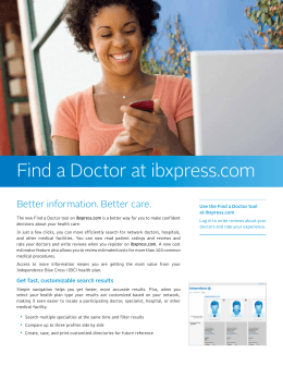 Find a Doctor at ibxpress.com