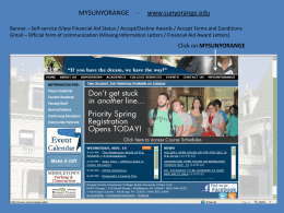 MYSUNYORANGE - www.sunyorange.edu