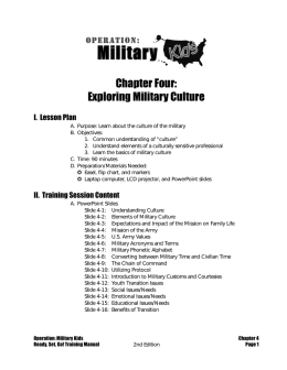 Chapter 4 Military Culture