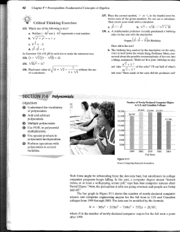 42 Chapter P 1` Prerequisites: Fundamental Concepts of Algebra
