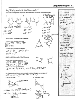 4.1 Congruent Figures