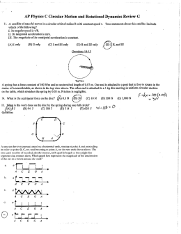 AP Physics C Circular Motion and Rotational Dynamics Review G