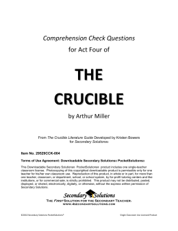Act Four Crucible Comprehension Check Questions