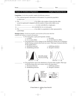 Chapter 16 Evolution of Populations Chapter