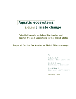 Aquatic ecosystems and global climate change