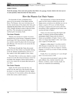 Reading Drill How the Planets Got Their Names