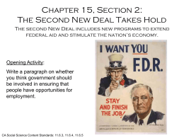 The Second New Deal Takes Hold