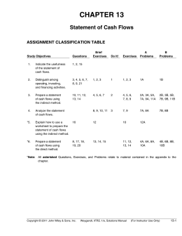 CHAPTER 13 Statement of Cash Flows