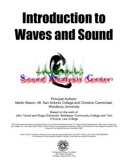 Introduction to Waves and Sound