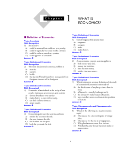 1 WHAT IS ECONOMICS?