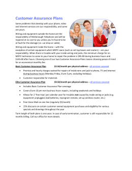 Customer Assurance Plans - McDonough Telephone Cooperative