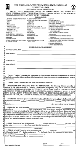Residential Lease