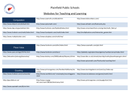 Curriculum Websites - The Plainfield Public School District