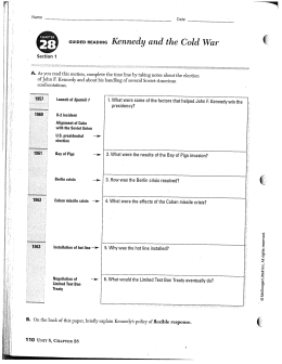 GUIDED READING Kennedy and the Cold War