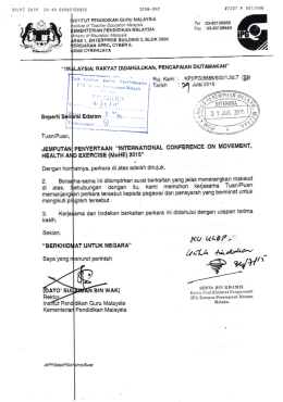 surat siaran - IPG KAMPUS PEREMPUAN MELAYU