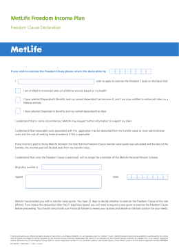 MetLife Freedom Income Plan