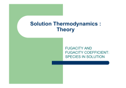 Solution Thermodynamics : Theory