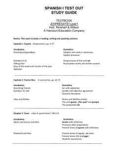 spanish i test out study guide