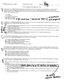 AP STATISTICS — CHP 4 PRACTECE Name:_