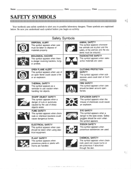 SAFETY SYMBOLS - Sunnyvale ISD